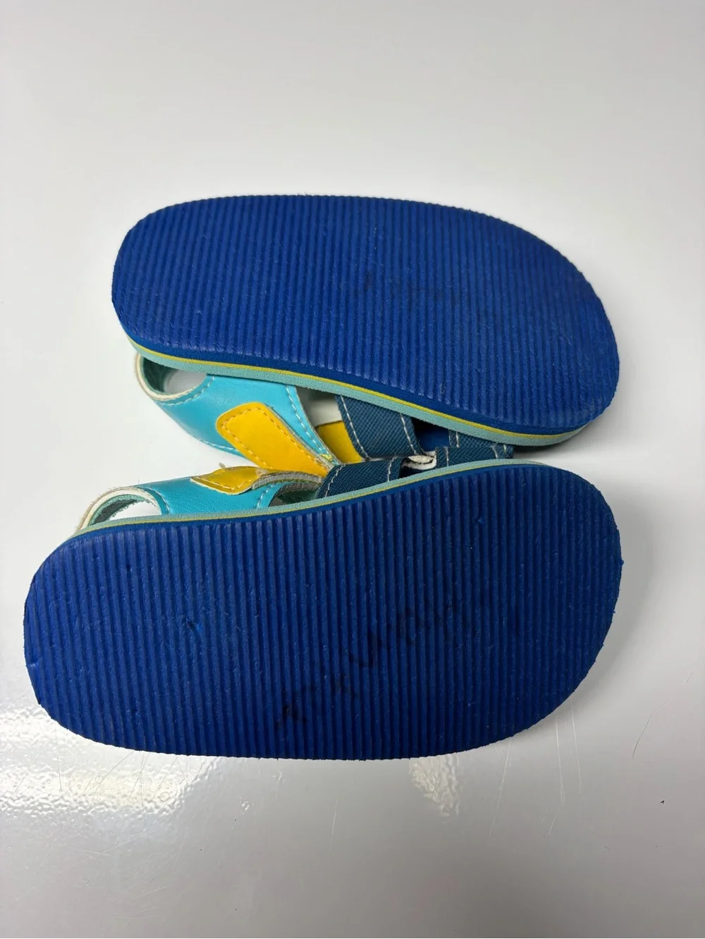Children's Blue & Yellow Animal Character Sandals